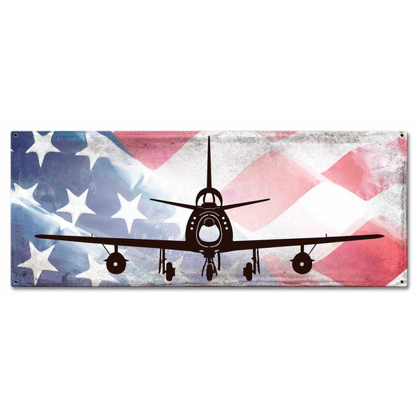 F86F Sabre American Flag Plasma Cut Sign