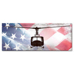 Huey Helicopter American Flag Plasma Cut Sign