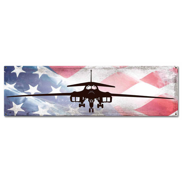 B1B Bomber American Flag Plasma Cut Sign