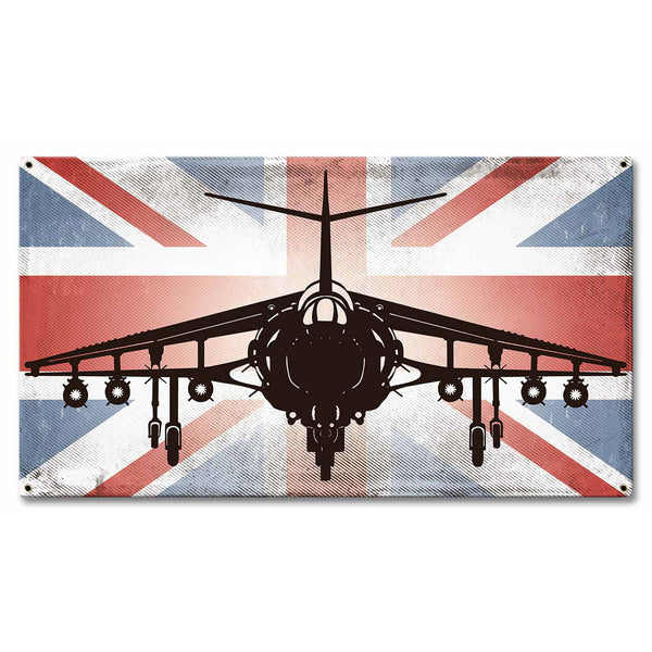 Harrier UK Flag Plasma Cut Sign