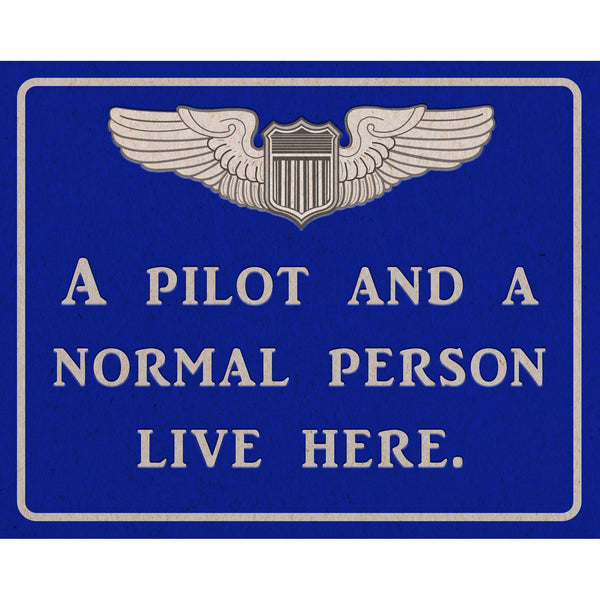 Pilot And Normal Person Sign