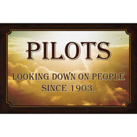 Pilots Looking Down Sign