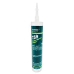 DOWSIL™ 739 Plastic Adhesive 10.1 oz white cartridge front view - non-flowing UL 94 HB rated RTV sealant