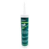 DOWSIL™ 739 Plastic Adhesive 10.1 oz black cartridge front view - UL 94 HB rated RTV sealant for plastics