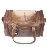 Scully - Leather Duffel Bag, open