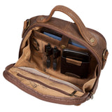 Scully - Leather Travel Tote, Open Full