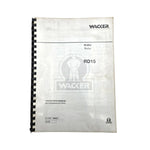 Wacker RD15 Roller Operators Manual