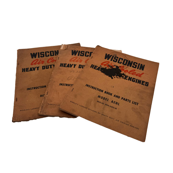 Wisconsin - Instruction Books and Parts List, Set of 3 | Model AENL, ACN, BKN, VH4, VH4D