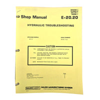 Section E - 20.20: Hydraulic Troubleshooting