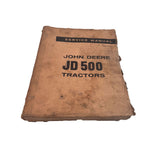 John Deere JD-500 Tractor Technical Service Shop Repair Manual Book SM-2057,closed