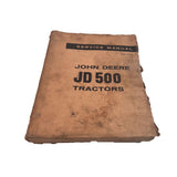 John Deere JD-500 Tractor Technical Service Shop Repair Manual Book SM-2057,closed