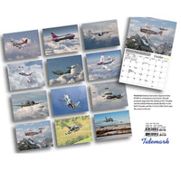 Thumbnail preview of featured images in the Warbirds 2025 Calendar with historic and modern warbirds