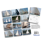 Classic Sail 2025 Calendar layout with image preview thumbnails of classic sailboats