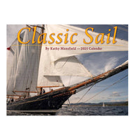 Front cover of Classic Sail 2025 Calendar featuring historic sailboats photography