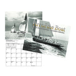 Layout view of the Art of the Boat 2025 Mystic Seaport Calendar with front cover