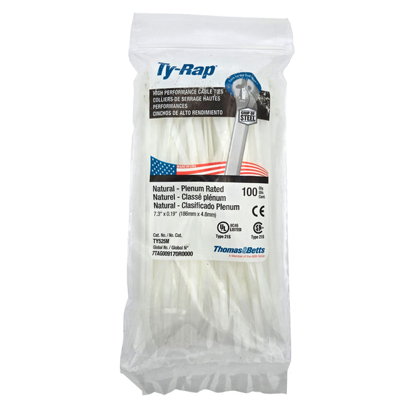 Ty-Rap Natural 7.31'' Cable Tie - 100/pack 