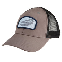 Front view of the Flight Outfitters Chart Topo Hat, highlighting its Alaskan sectional chart-inspired graphic.