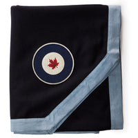 Red Canoe - RCAF Blanket - Navy w/Blue Trim, Front