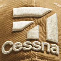 Red Canoe - Cessna 3D Logo Cap Tan, Front