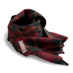 Red Canoe - Merino Wool Tartan Maple Leaf Scarf, Front