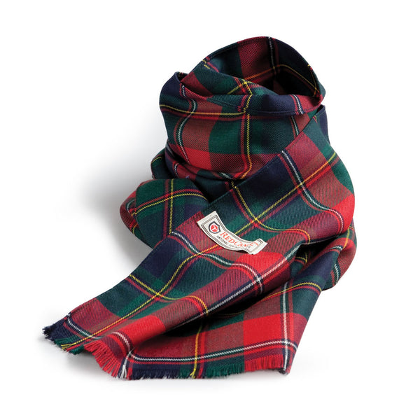 Red Canoe - Merino Wool Tartan Quebec Scarf, Front