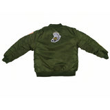 Up and Away - Infant MA-1 Flight Jacket (Green 7-Patch), Back