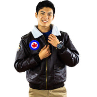 Up and Away - Infant RCAF Bomber Jacket (Brown 5-Patch/Embroidery), Lifestyle