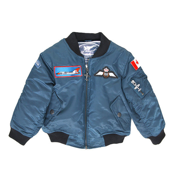 Up and Away - Infant RCAF Flight Jacket (Blue 4-Patch), Front