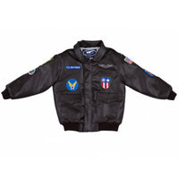 Up and Away - Infant WWII Bomber Jacket (Brown 9-Patch), Front