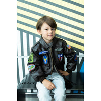 Up and Away - Infant WWII Bomber Jacket (Brown 9-Patch), Lifestyle