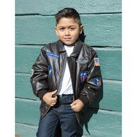 Up and Away - Infant WWII Bomber Jacket (Brown 9-Patch), Lifestyle