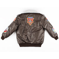 Up and Away - Infant A-2 Bomber Jacket (Brown 9-Patch), Back