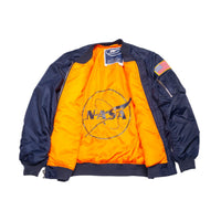 Up and Away - Adult NASA Flight Jacket (Navy 2-Patch), Front