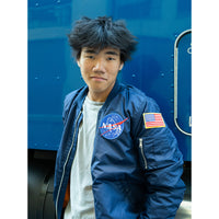 Up and Away - Adult NASA Flight Jacket (Navy 2-Patch), Lifestyle