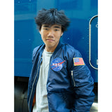 Up and Away - Adult NASA Flight Jacket (Navy 2-Patch), Lifestyle