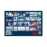 Back cover of the 2025 Ultimate Sailing Calendar with additional details and images