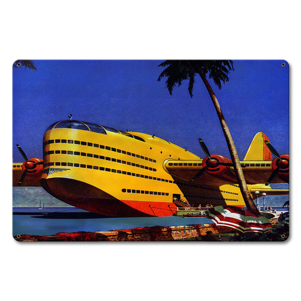 Fantasy Seaplane Metal Sign