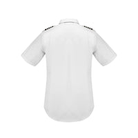 Aero Phoenix Men's Professional Pilot Shirt - Back View Showing Dual Pleats