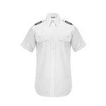 Aero Phoenix Men's Professional Pilot Shirt - Front View in Optical White