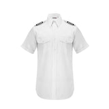 Aero Phoenix Men's Professional Pilot Shirt - Front View in Optical White