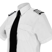 Aero Phoenix Lady Professional Pilot Shirt - Angle View Highlighting Tailored Fit and Collar Design