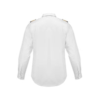 Aero Phoenix Elite Men's Long Sleeve Pilot Shirt - Back View Highlighting Pleats and Fit