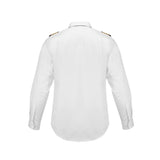 Aero Phoenix Elite Men's Long Sleeve Pilot Shirt - Back View Highlighting Pleats and Fit