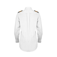 Aero Phoenix Lady Elite Long Sleeve Pilot Shirt - Back View Highlighting Pleats and Tailored Fit