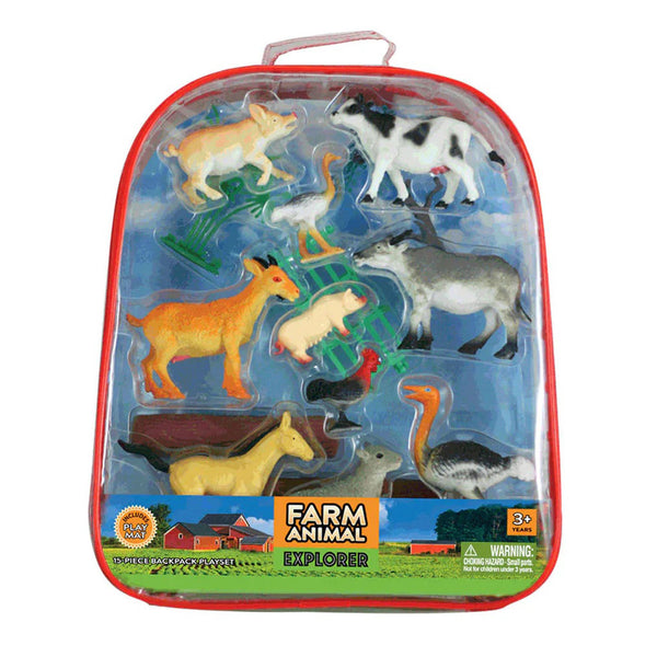 WowToyz® - Farm Animal Explorer Backpack Playset, boxed