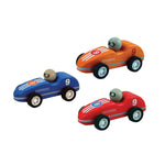 WowToyz® - Wooden Pullback Racers, 3 Assorted Colors, unboxed