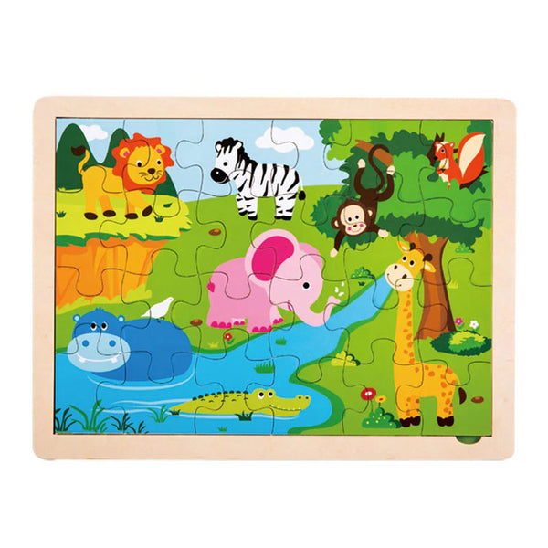 WowToyz® - Wooden Safari Animals Jigsaw Puzzle