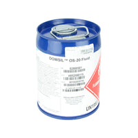 DOWSIL™ OS-20 Silicone Fluid 3.1kg pail in white container, labeled for industrial cleaning applications.