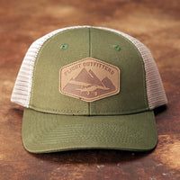 Flight Outfitters - Leather Patch Pilot Hat - Bush Pilot on Table