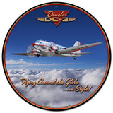 DC-3 Aircraft Sign, Round